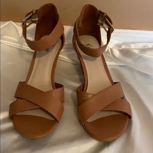 Brown wedge sandal